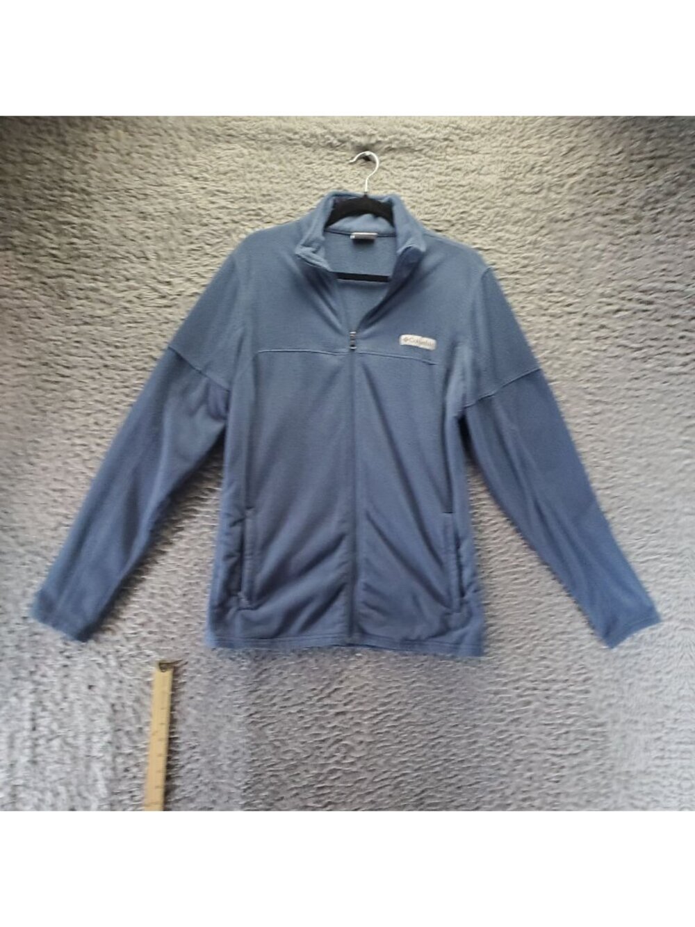 Columbia Jacket Mens Medium Blue Fleece Lightweight Full Zip Casual